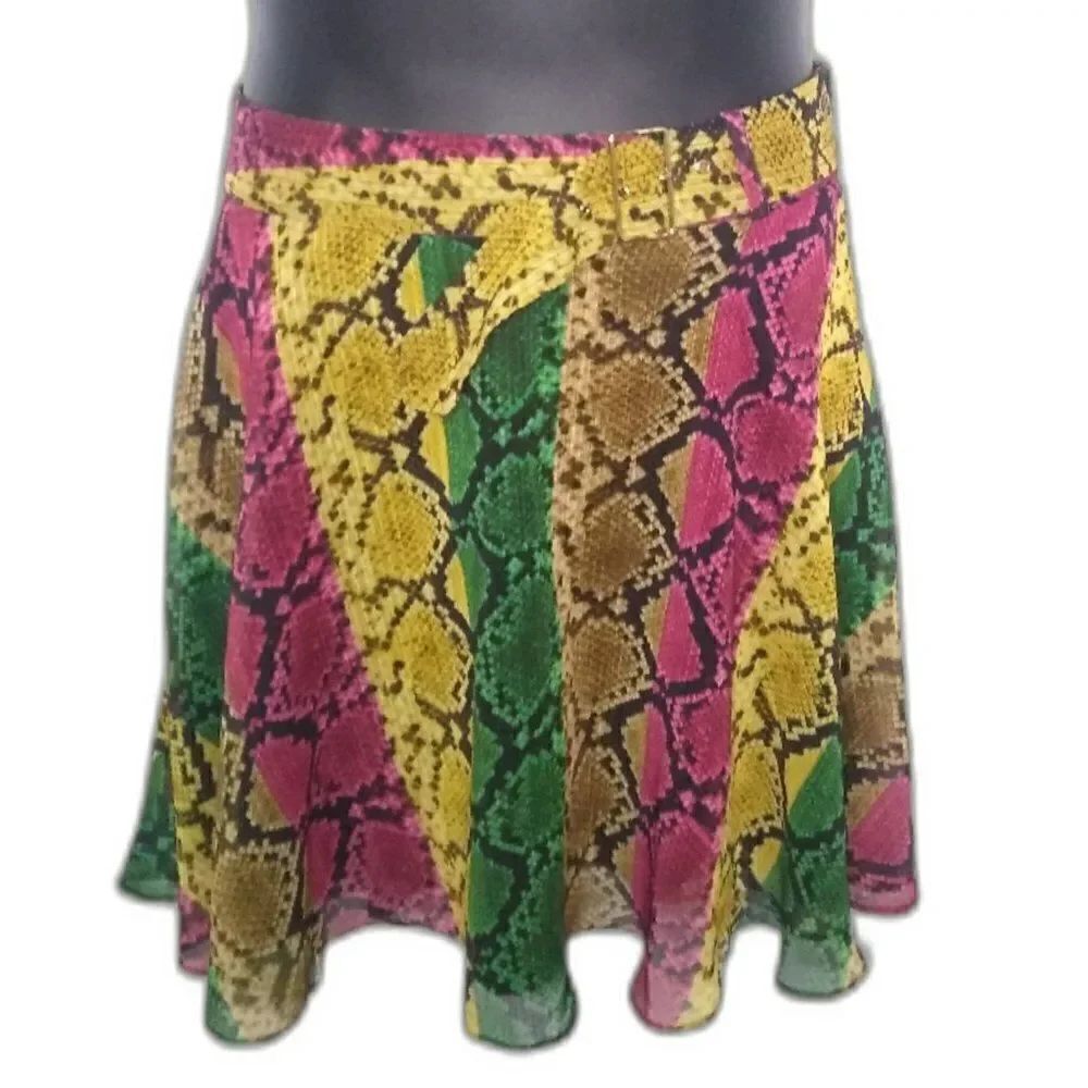 INC Rainbow Python Snake Print Multi Color Size12